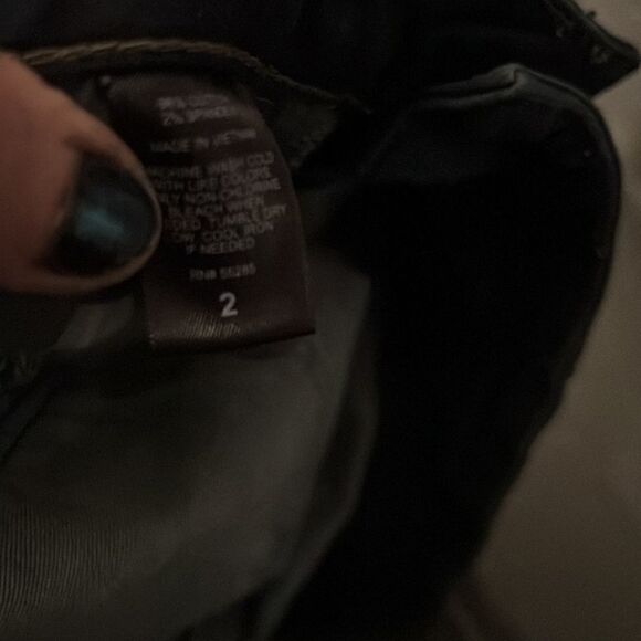 Size 2 Black Ombre Dipped Express Jean Shorts - Picture 6 of 6